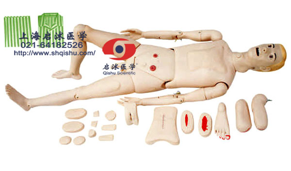 高級全功能護(hù)理訓(xùn)練模擬人男性