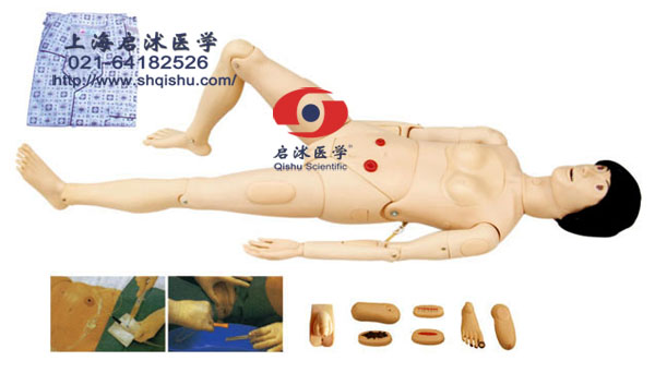 高級全功能護(hù)理訓(xùn)練模擬人女性