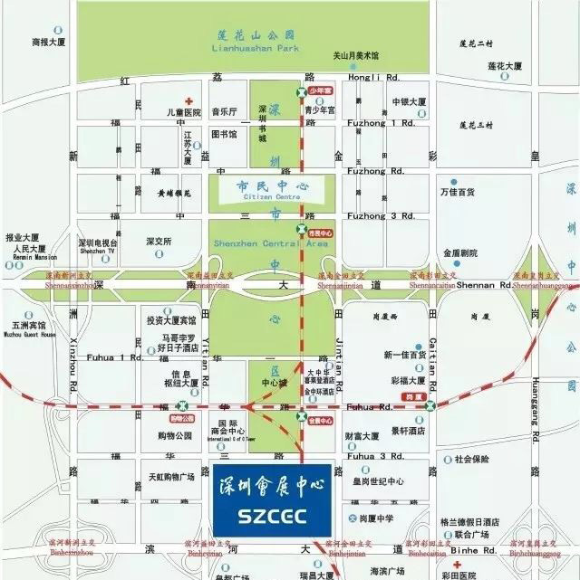 深圳會展中心地圖